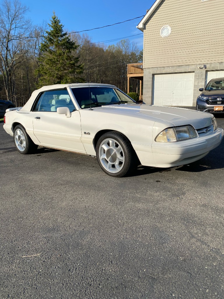 White Fox Body Mustang after full detail